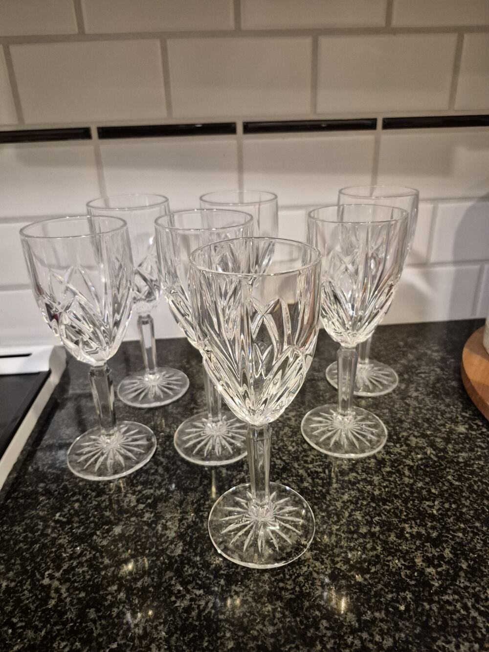 💥 7 waterford by marquis crystal wine glasses
